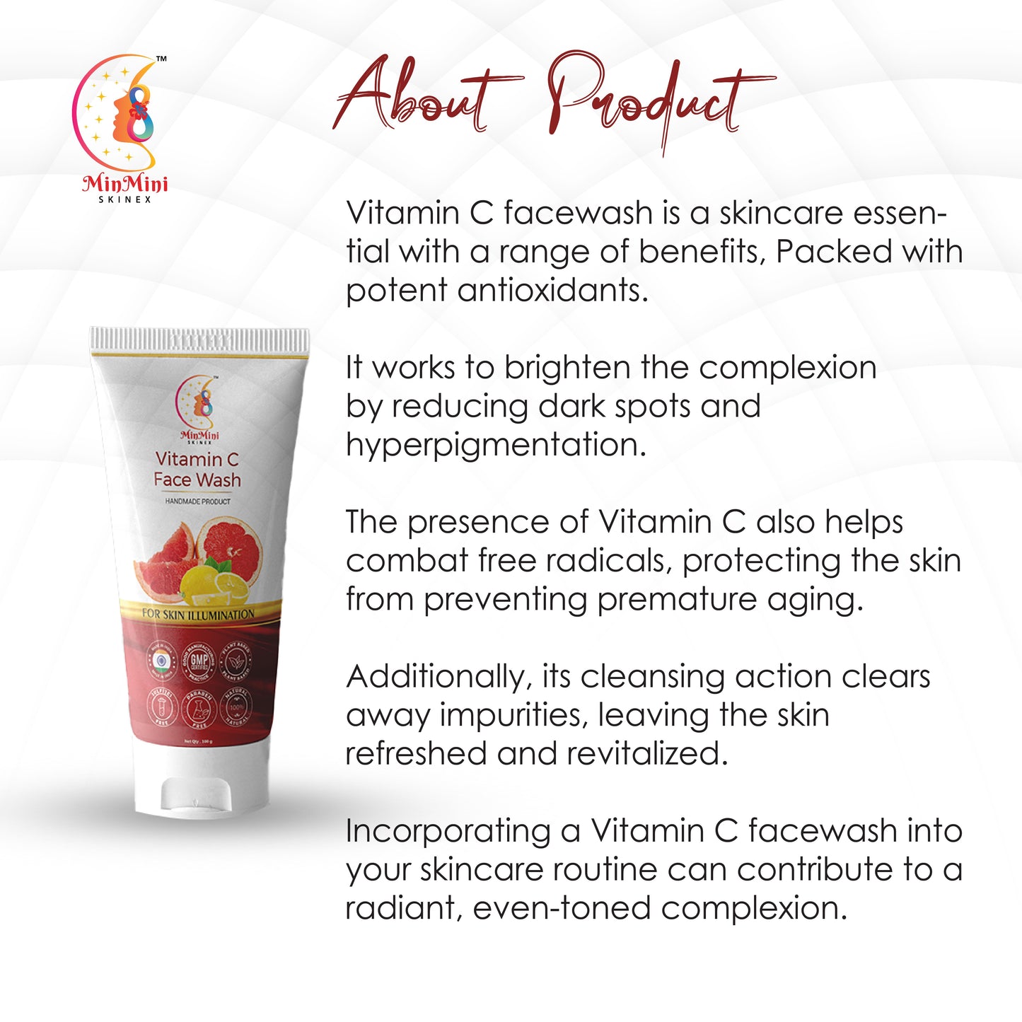 Vitamin C Face Wash for skin brightening